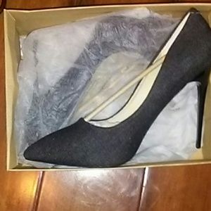 Denim heels